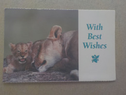 Delcampe - AU + RAPIDE =     CPSM  - FAUVES - FELINS - LION -  LA LIONNE ET SON LIONCEAU  -  NON VOYAGEE - - Leeuwen
