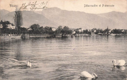Delcampe - [-30%] SUISSE - Vaud - Vevey - Débarcadère Et Promenade - Cygnes Sur Le Lac - Carte Postale Ancienne - Vevey