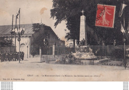 Delcampe - 70) GRAY - LE MONUMENT ELEVE AUX SOLDATS MORTS EN 1870 - 71 - ANIMEE - REGIMENT - Gray