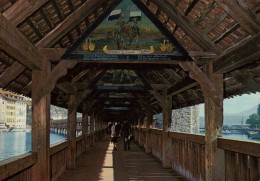 Delcampe - Lucerne - Intérieur Du Pont De La Chapelle (Kappelbrücke) - Luzern