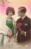 Delcampe - [-30%] FÊTES ET VOEUX - Nouvel An - Couple - Heureuse Année - Carte Postale Ancienne - Neujahr