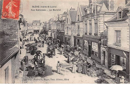Delcampe - BLERE - Rue Nationale - Le Marché - Très Bon état - Bléré