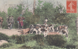 Delcampe - CHASSE DE LA SAINT HUBERT LA MORT DU CERF ,COULEUR REF 92001 - Jagd