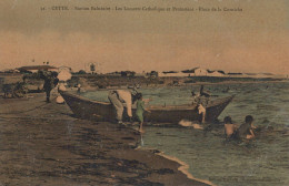 Delcampe - 34 / CETTE  / STATION BALNEAIRE  / LES LAZARETS CATHOLIQUES ET PROTESTANTS  / PLAGE DE LA CORNICHE / GLACEE COLORISEE - Sete (Cette)