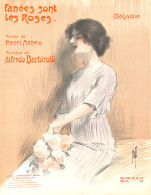 Delcampe - Fanées Sont Les Roses, Mélodie, Partition Ancienne, Grand Format, Couverture Colorée Et Illustrée De Misti. - Scores & Partitions