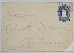 Delcampe - MI) 1903 CHILE, 5CT STAMPED COVER, CIRCULATED FROM IQUIQUE TO ANTOFAGASTA ON OCTOBER 8, RECEIVED ON OCTOBER 10, XF - Chile