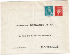 Delcampe - II GM - EP EN PETAIN 1f REPIQUAGE MESSIEURS BERNARDY & Cie  NEUVE - Enveloppes Repiquages (avant 1995)