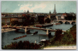 Delcampe - Panorama Sur La Seine Pris Du Pont Des Arts Carte Postale Postcard - Brücken
