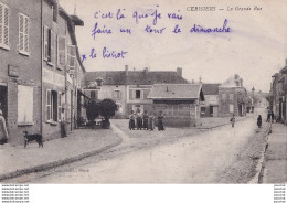 Delcampe - F9-89) CERISIERS (YONNE) LA GRANDE RUE - BOULANGERIE GAMBERT - ANIMEE - HABITANTS - ( 2 SCANS ) - Cerisiers