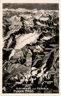 Delcampe - Grimsel Und Furka - Furka-Pass - Panorama Mit Rhone-Gletscher (13066) - Oberwald