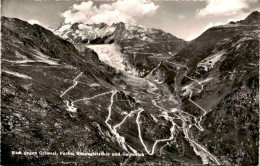 Delcampe - Blick Gegen Grimsel, Furka, Rhonegletscher Und Galenstock (37405) - Oberwald