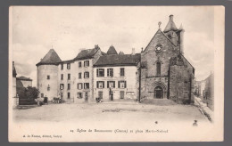 Delcampe - 23 - BOURGANEUF - Église Et Place Martin-Nadaud - - Bourganeuf