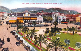 Delcampe - 06 - NICE - Place Massena - Le Casino Et Les Jardins - Plazas