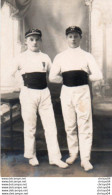 Delcampe - 5V2Ch    Carte Photo 2 Jeunes Hommes Gymnastes Gymnastique Sport Militaire - Gymnastik