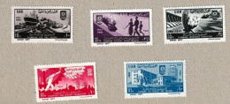 Delcampe - Egypte Egypt -  1961 - Yvert    N°500 à 504 ** - Anniversaire De La Révolution - Plan Quinquennal - Sans Charnière - MNH - Ongebruikt