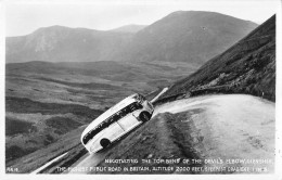 Delcampe - Uk13672 Negotiating The Top Bend  Devils Elbow Glen Shee Scotland Uk Bus Autobus - Perthshire