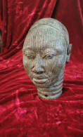 Delcampe - Tête Ifé En Bronze Du Bénin (Bénin City) - Arte Africano
