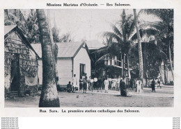 Delcampe - C5- MISSIONS  MARISTES D ' OCEANIE - ILES SALOMON - RUA SURA LA PREMIERE STATION CATHOLIQUE - ( 2 SCANS ) - Solomoneilanden