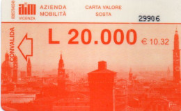 Delcampe - ITALY - PARKING CARD - AIM AZIENDA MOBILITA' VICENZA - 20.000L. - Otros & Sin Clasificación