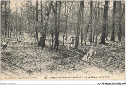 Delcampe - ALHP2-0062-CHASSE - CHASSE EN FORET DE CHANTILLY - LES CHIENS SUR LA VOIE - Jagd