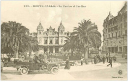 Delcampe - MONACO. Monte Carlo. Casino Et Jardin Superbe Voiture Ancienne - Monte-Carlo