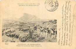 Delcampe - COLONNIE DE MADAGASCAR  DEPART DE LA COLONNE LEGERE D'ANDRIBA - Madagaskar