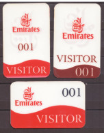 Delcampe - USED COLLECTABLE CARDS THREE DIFFERENT EMIRATES VISITOR CARD  ( 29 ) - Otros & Sin Clasificación