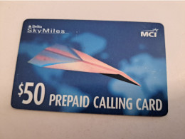 Delcampe - UNITED STATES - US - MCI / $50,-/ DELTA SKY MILES/ AIRPLANE /  ** 21967** - Other & Unclassified