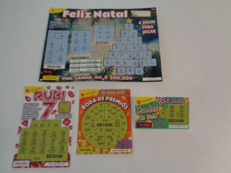 Delcampe - Lote Of 4 Instant Lottery Portugal Portuguese Nº 636, 646, 647, 668. - Billetes De Lotería