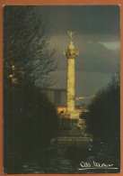 Delcampe - CP PARIS Au Crépuscule, Colonne De Juilletn Place De La Bastille - All Monier - Autres Monuments, édifices