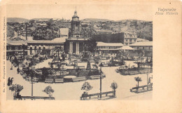 Delcampe - L335 Chile Valparaiso Plaza Victoria Square Vintage Postcard - Chile