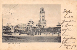 Delcampe - L335 Chile 1904 Iquique Square Church Benches Vintage Postcard - Chile