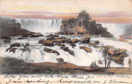 Delcampe - L335 Chile Salto Del Laja Waterfall Tourists Cliffs Litho Vintage Postcard - Chile