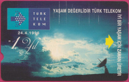 Delcampe - Carte Téléphonique (Turquie) - Réf : MV Cards TR-R-88a – 1er Anniversaire (Recto Verso) - Türkei