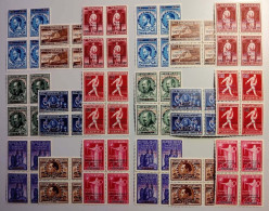 Delcampe - PA15/23A ** - Damiaan - Vandervelde - Bovesse - In Blok Van 4 - Volledige Reeks 18w. - MNH - Ungebraucht