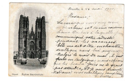Delcampe - Bruxelles Eglise Ste Gudule Cachet 1900 Casablanca Maroc & Souvret - Monumenti, Edifici