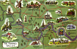 Delcampe - CPM The Thames Valley Cheval Hippisme Moulin A Vent - Landkarten