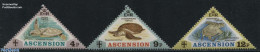 Delcampe - Ascension 1973 Sea Turtles 3v, Unused (hinged), Nature - Reptiles - Turtles - Ascension