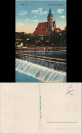 Delcampe - Ansichtskarte Penig (Mulde) Stadtkirche Mit Muldenwehr 1916 - Penig