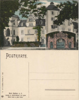 Delcampe - Ansichtskarte Nassau (Lahn) 2 Bild Schloss - Portal Coloriert 1908 - Nassau