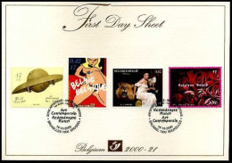 Delcampe - 2938/41 - FDS - Kunst - Art - Panamarenko - Charlier - Van Kerckhoven - Lafontaine - 1999-2010