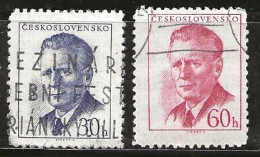 Delcampe - Tchécoslovaquie 1958-1959 N°Y.T.  : 965 Et 966 Obl. - Gebruikt