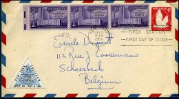 Delcampe - Cover From New York To Schaerbeek, Belgium - Fipex - 2c. 1941-1960 Brieven