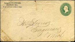 Delcampe - Cover From And To Saginaw, Michigan - ...-1900