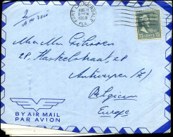 Delcampe - Cover From Fort Lauderdale, Florida To Antwerp, Belglium - 2c. 1941-1960 Brieven
