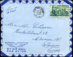 Delcampe - Cover From New Orleans, Louisiana To Antwerp, Belgium - 2c. 1941-1960 Brieven