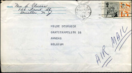 Delcampe - Cover From New York To Antwerp, Belgium - 3c. 1961-... Brieven