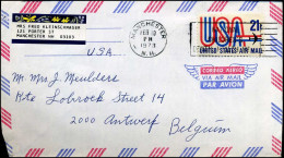 Delcampe - Cover From Manchester, New Hampshire To Antwerp, Belgium - 3c. 1961-... Brieven