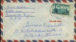 Delcampe - Cover From Hanover, New Jersey To Helsinki, Finland - 2c. 1941-1960 Brieven