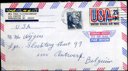 Delcampe - Cover From Manchester, New Hampshire To Antwerp, Belgium - 3c. 1961-... Brieven
